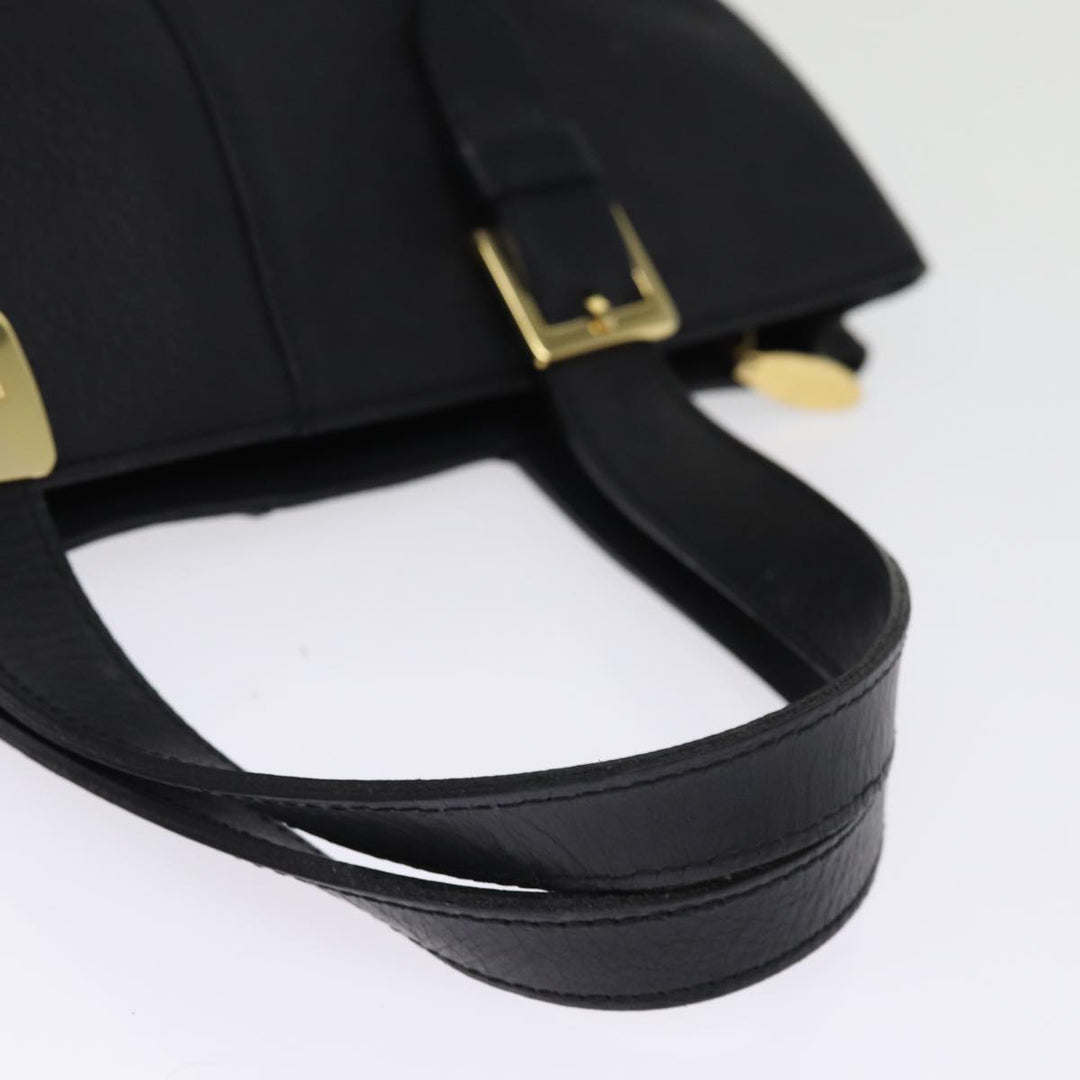 BurberrySs Hand Bag Leather Black Auth ep4536