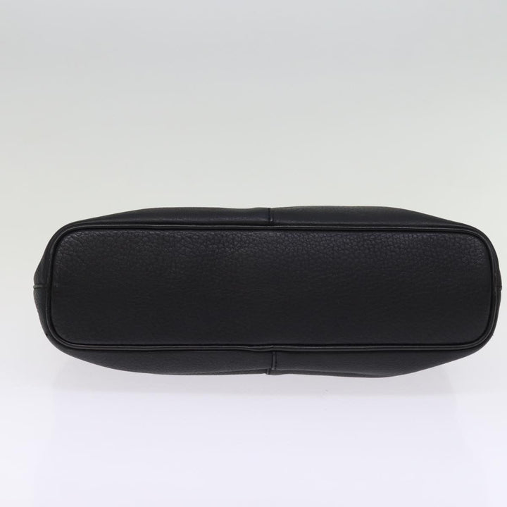 BurberrySs Hand Bag Leather Black Auth ep4536