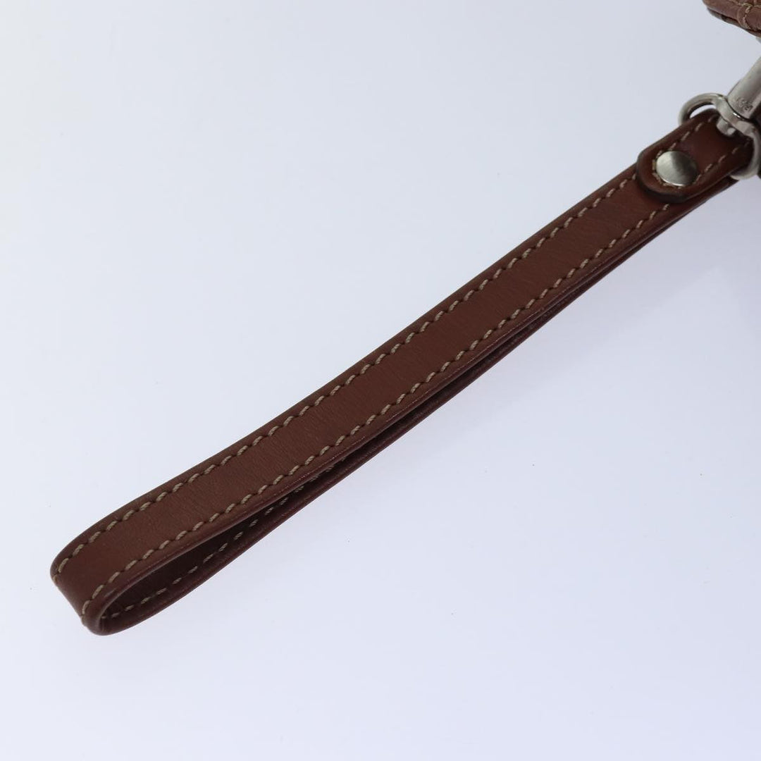 BurberrySs Clutch Bag Leather Brown Auth ep4543
