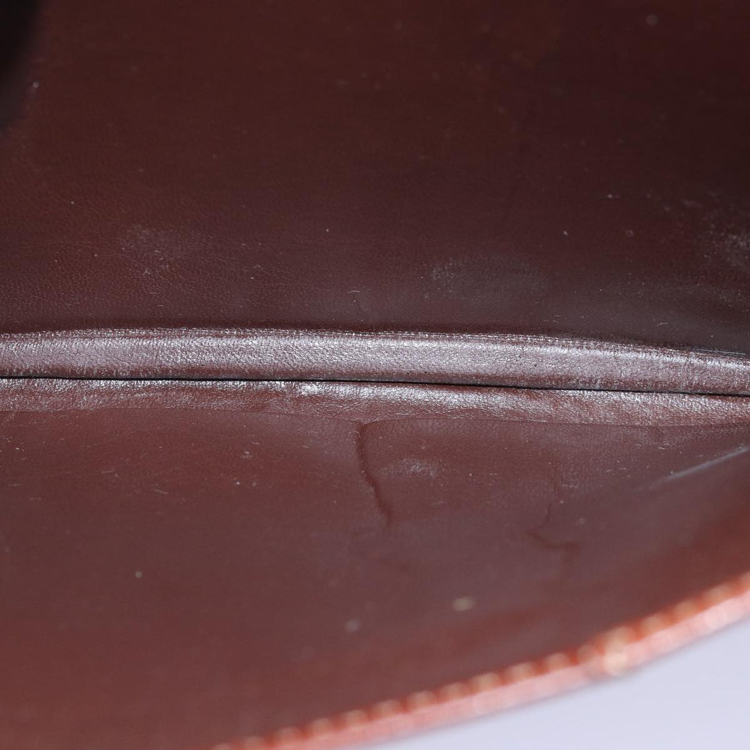 BurberrySs Clutch Bag Leather Brown Auth ep4543