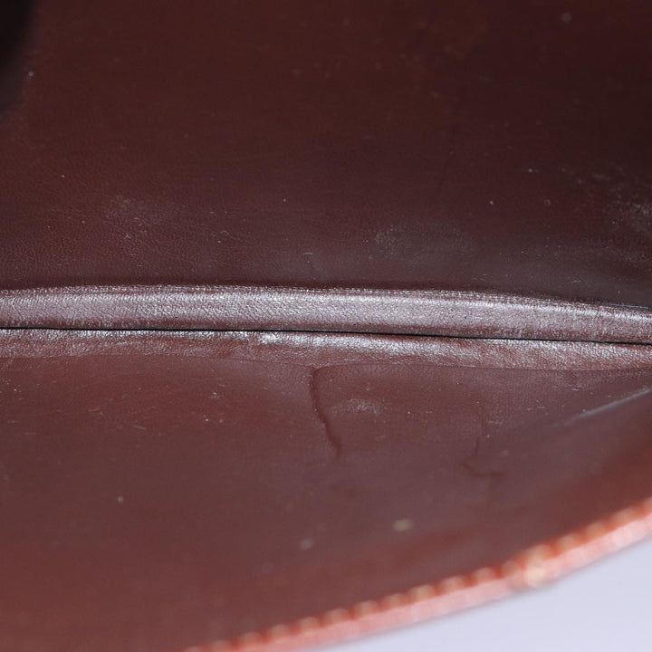 BurberrySs Clutch Bag Leather Brown Auth ep4543