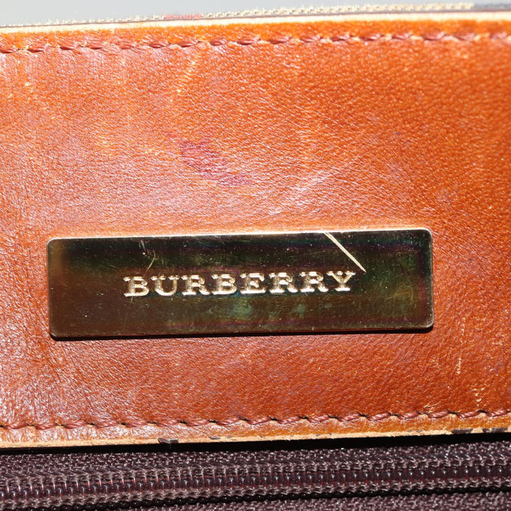 Burberry Nova Check Tote Bag Canvas Beige Auth ep4573