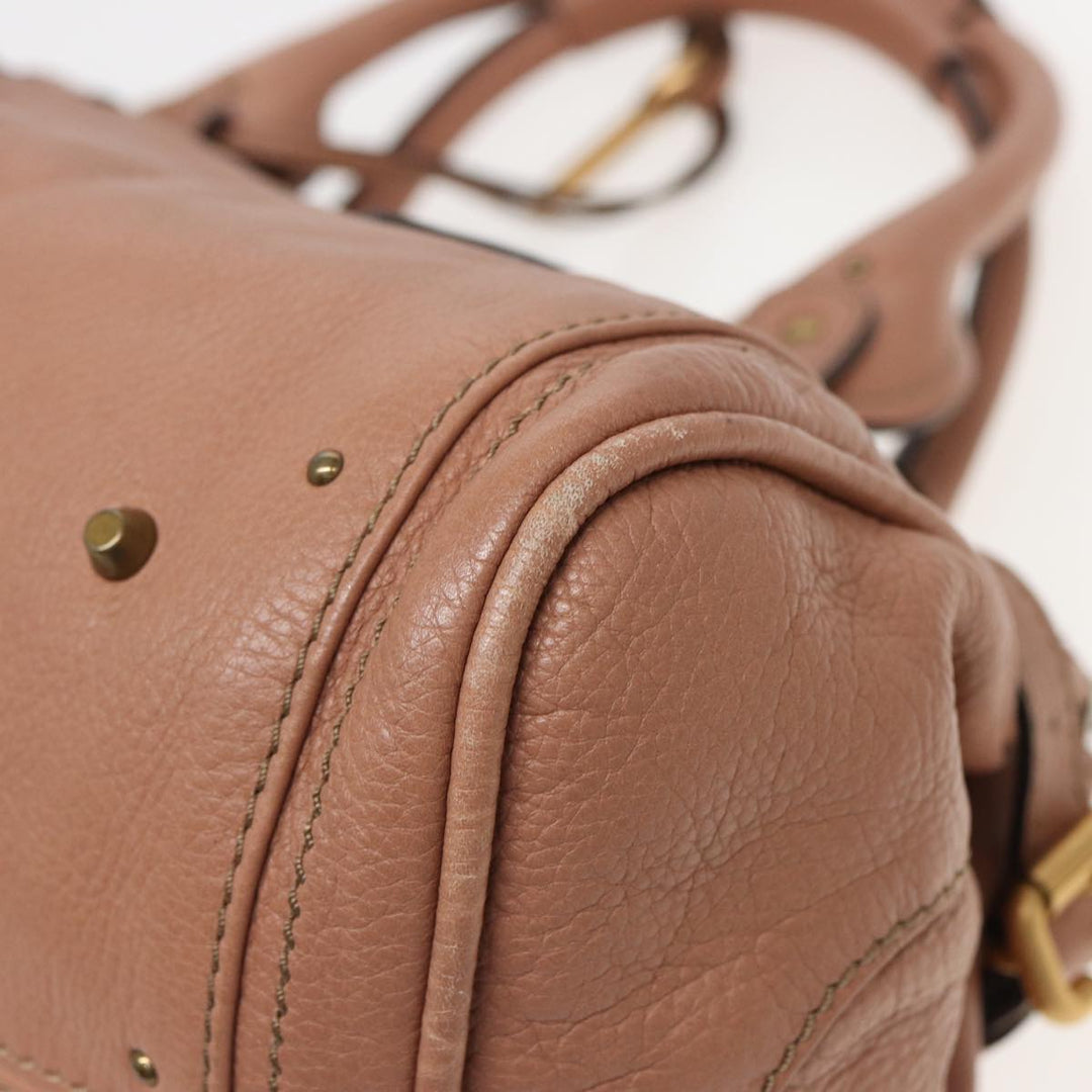 Chloe Paddington Hand Bag Leather Beige ep4629