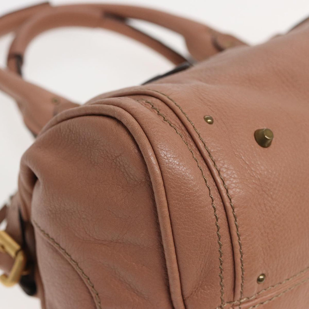 Chloe Paddington Hand Bag Leather Beige ep4629