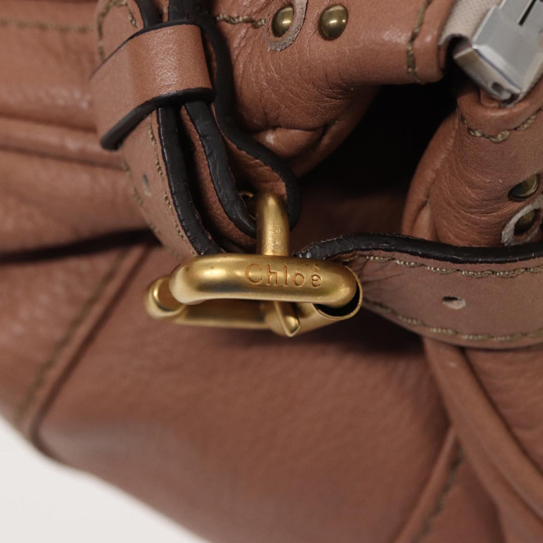 Chloe Paddington Hand Bag Leather Beige ep4629