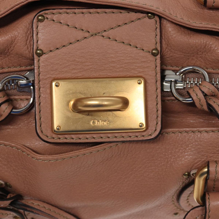 Chloe Paddington Hand Bag Leather Beige ep4629