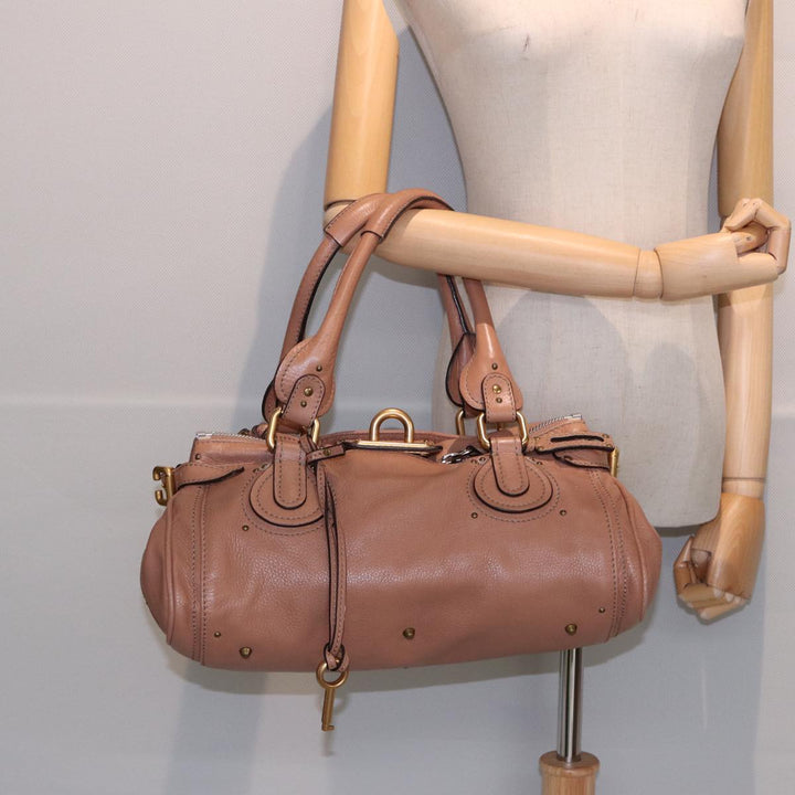Chloe Paddington Hand Bag Leather Beige ep4629