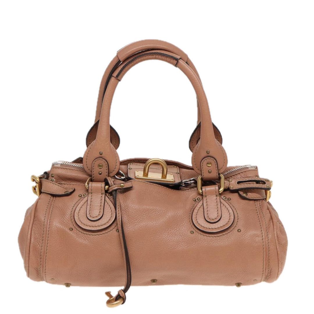 Chloe Paddington Hand Bag Leather Beige ep4629