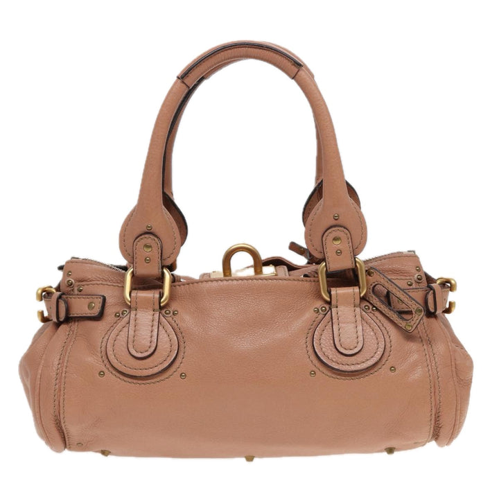 Chloe Paddington Hand Bag Leather Beige ep4629
