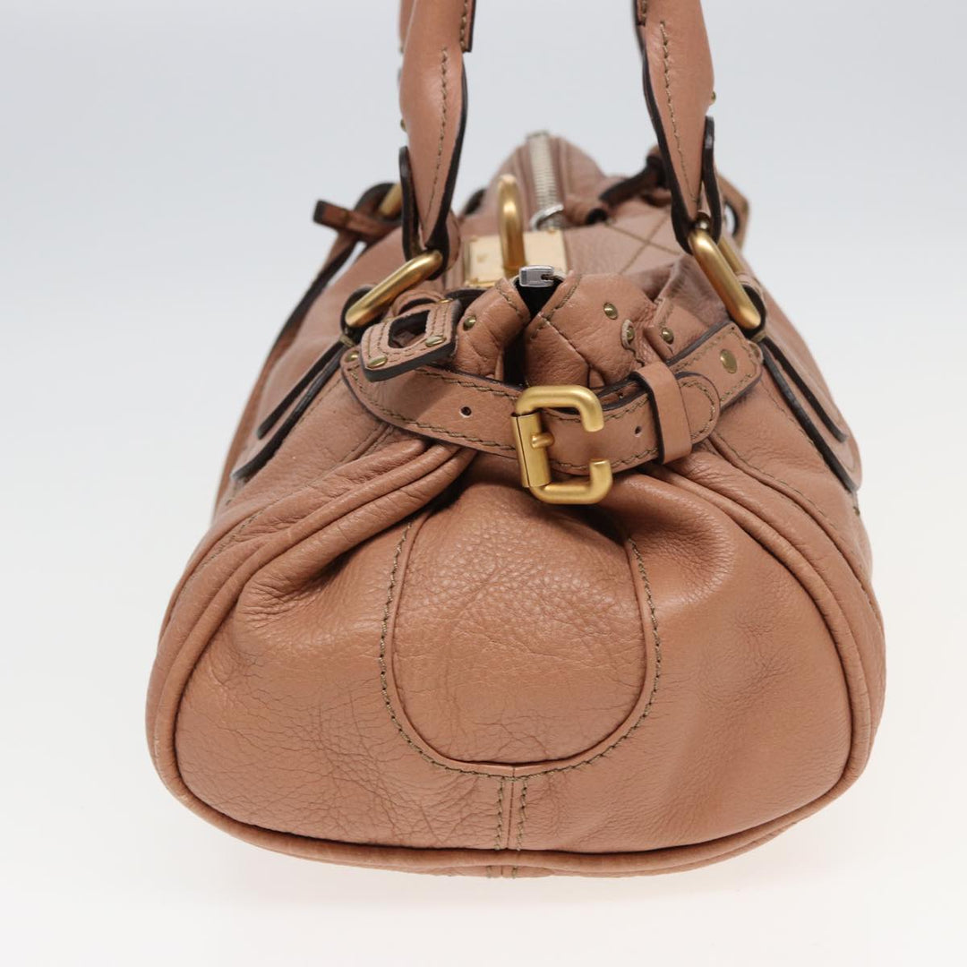 Chloe Paddington Hand Bag Leather Beige ep4629