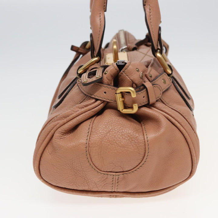 Chloe Paddington Hand Bag Leather Beige ep4629