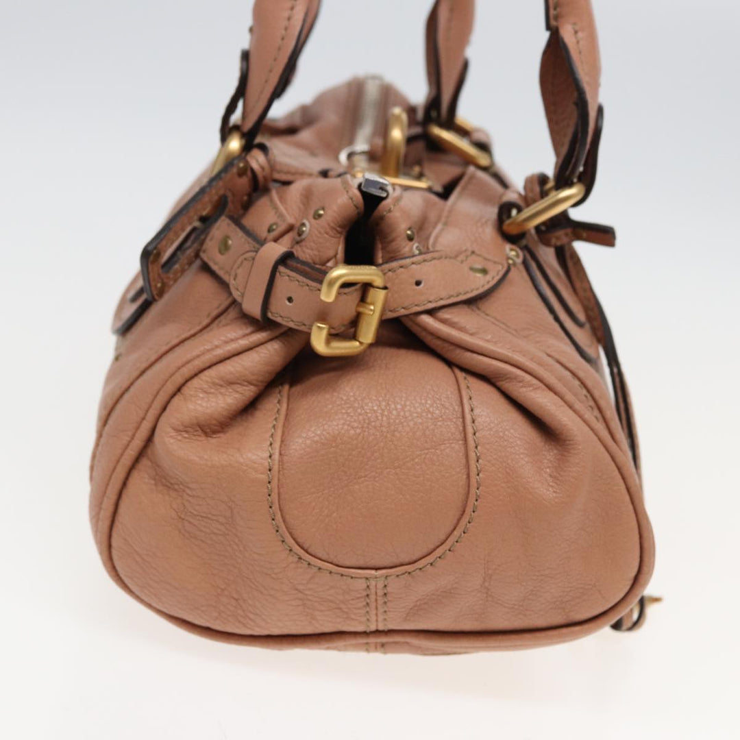Chloe Paddington Hand Bag Leather Beige ep4629