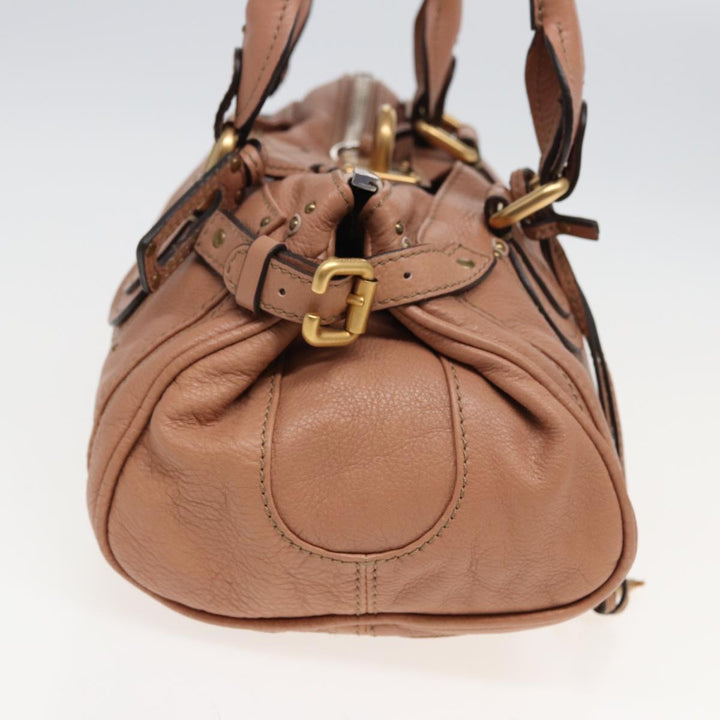 Chloe Paddington Hand Bag Leather Beige ep4629