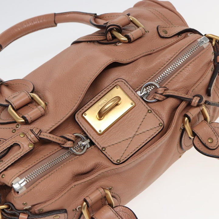 Chloe Paddington Hand Bag Leather Beige ep4629