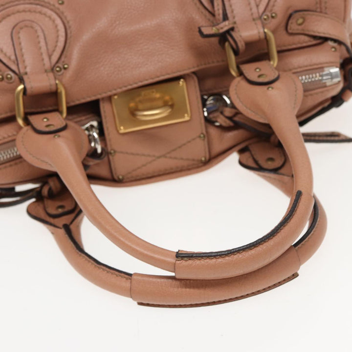 Chloe Paddington Hand Bag Leather Beige ep4629