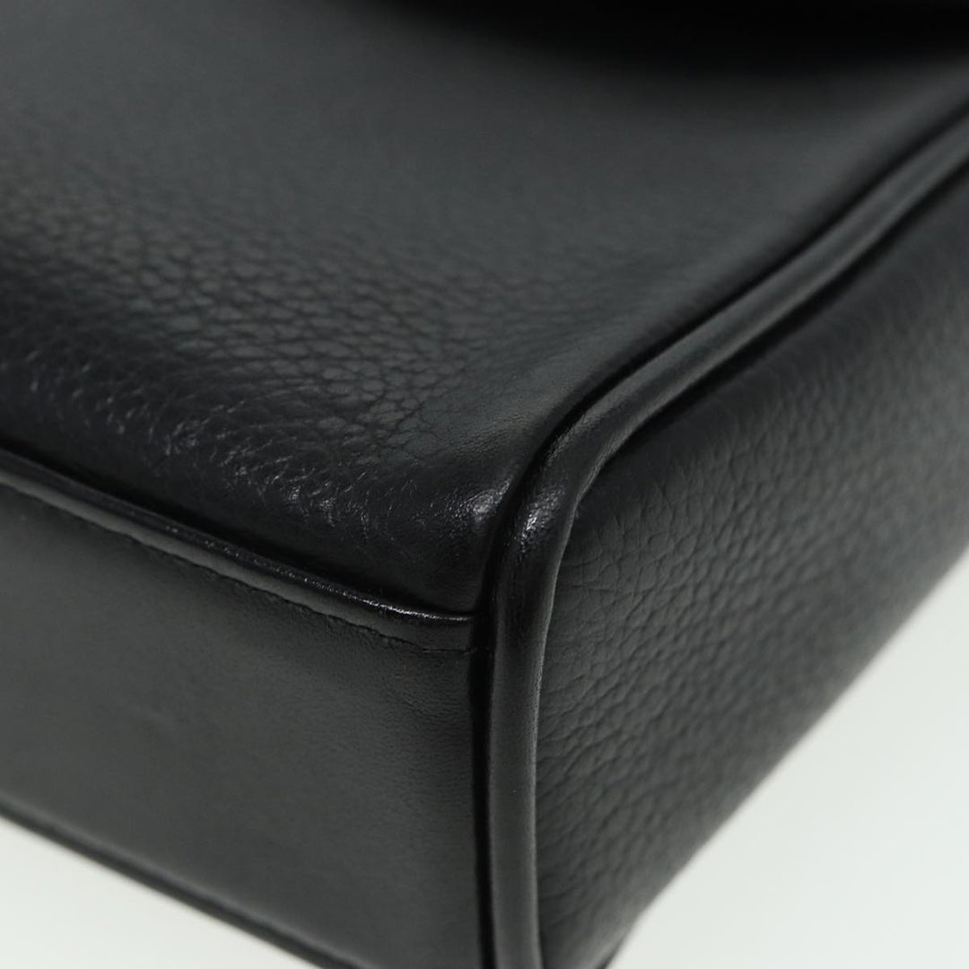 BurberrySs Shoulder Bag Leather Black Auth ep4638