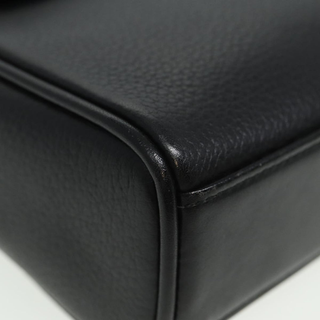 BurberrySs Shoulder Bag Leather Black Auth ep4638