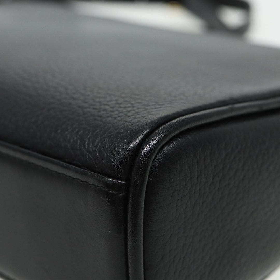 BurberrySs Shoulder Bag Leather Black Auth ep4638