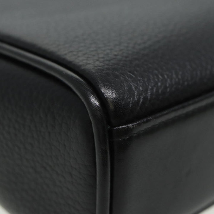 BurberrySs Shoulder Bag Leather Black Auth ep4638