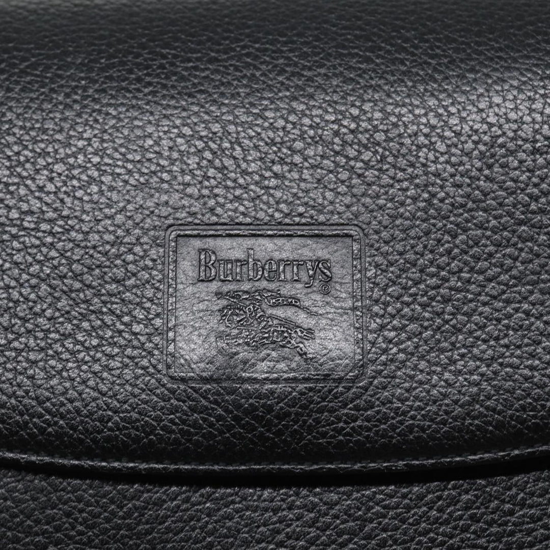 BurberrySs Shoulder Bag Leather Black Auth ep4638