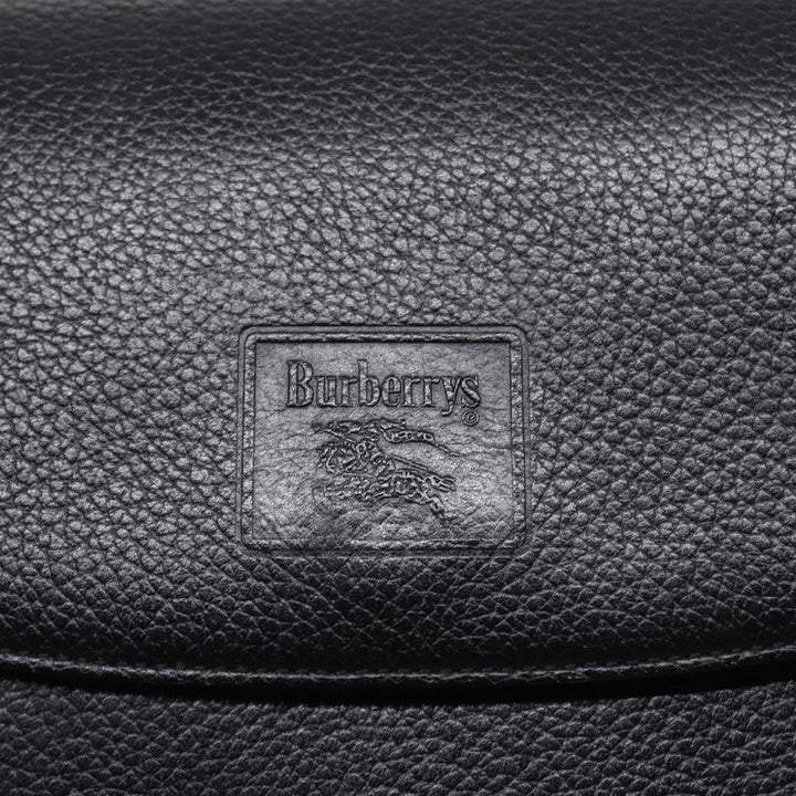 BurberrySs Shoulder Bag Leather Black Auth ep4638