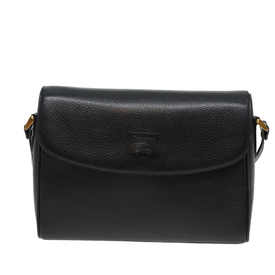 BurberrySs Shoulder Bag Leather Black Auth ep4638