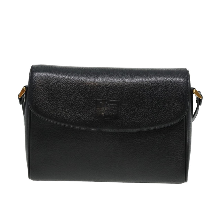 BurberrySs Shoulder Bag Leather Black Auth ep4638