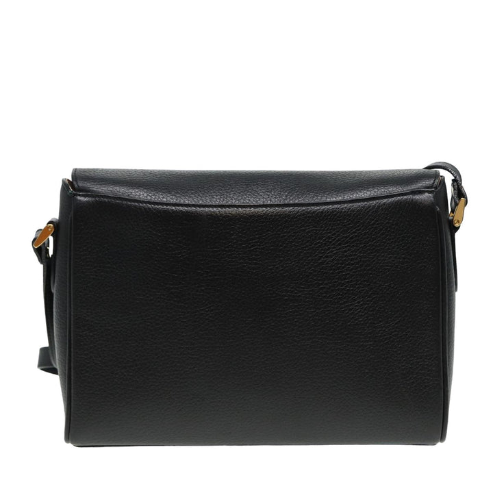 BurberrySs Shoulder Bag Leather Black Auth ep4638