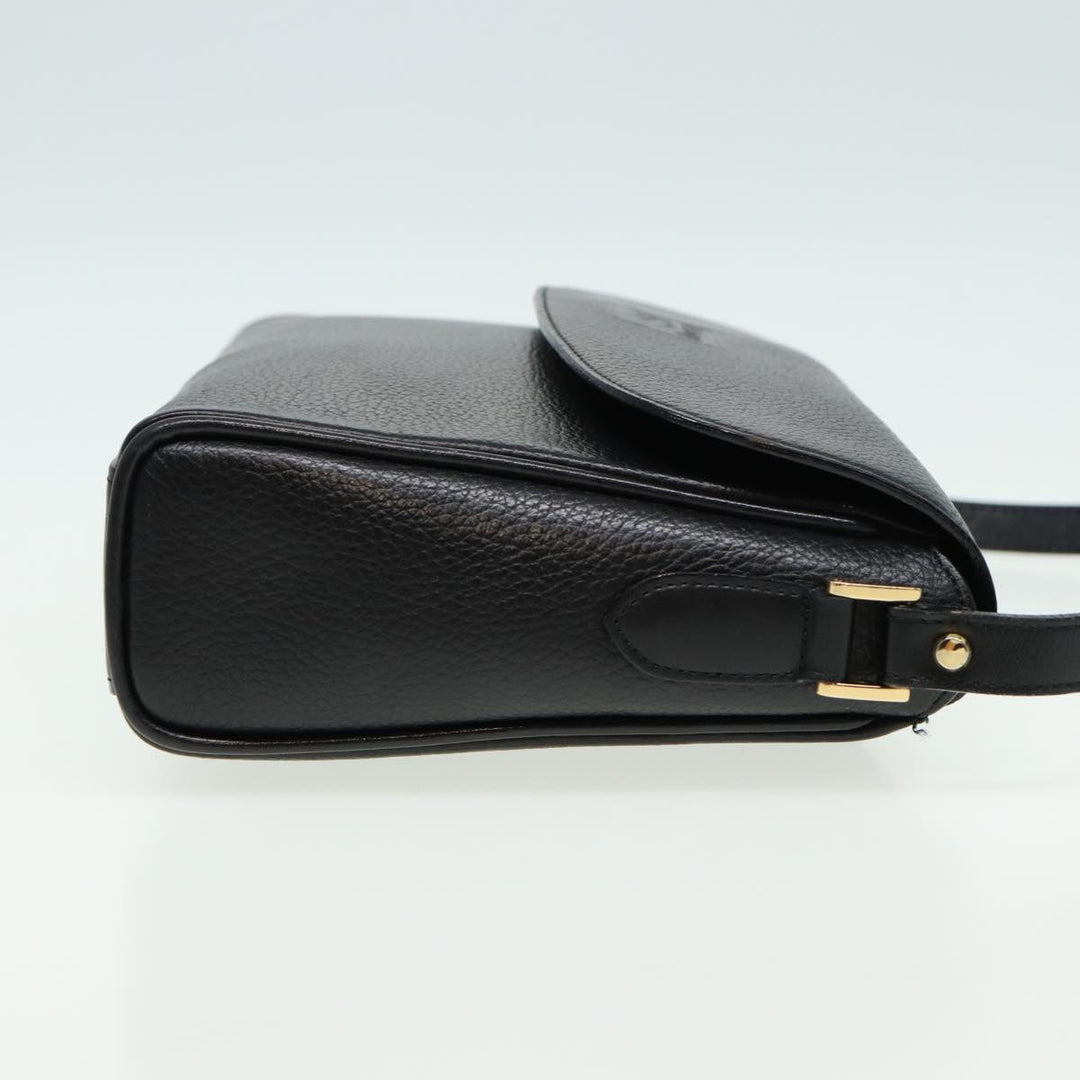 BurberrySs Shoulder Bag Leather Black Auth ep4638