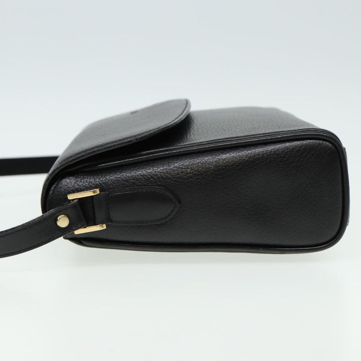 BurberrySs Shoulder Bag Leather Black Auth ep4638