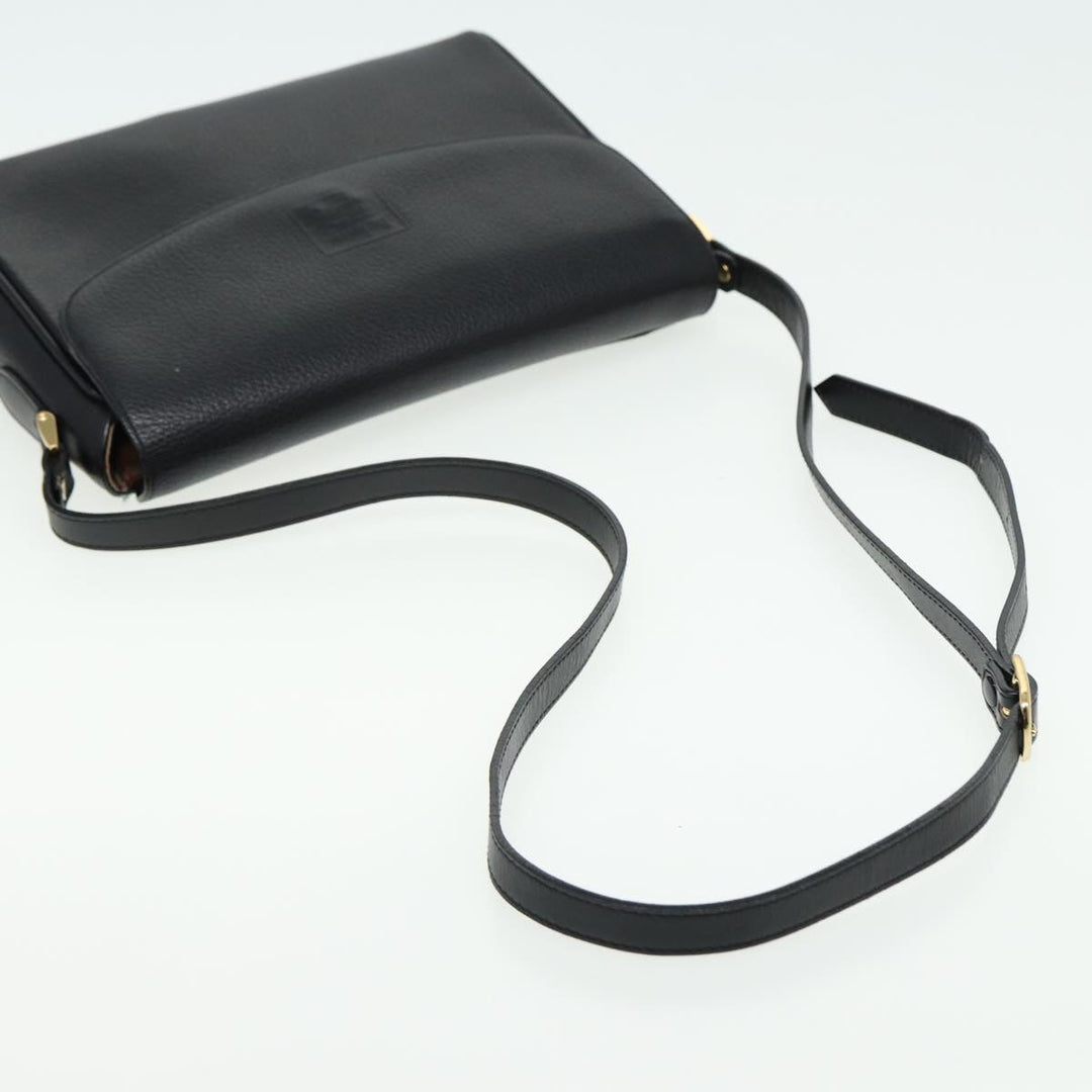 BurberrySs Shoulder Bag Leather Black Auth ep4638