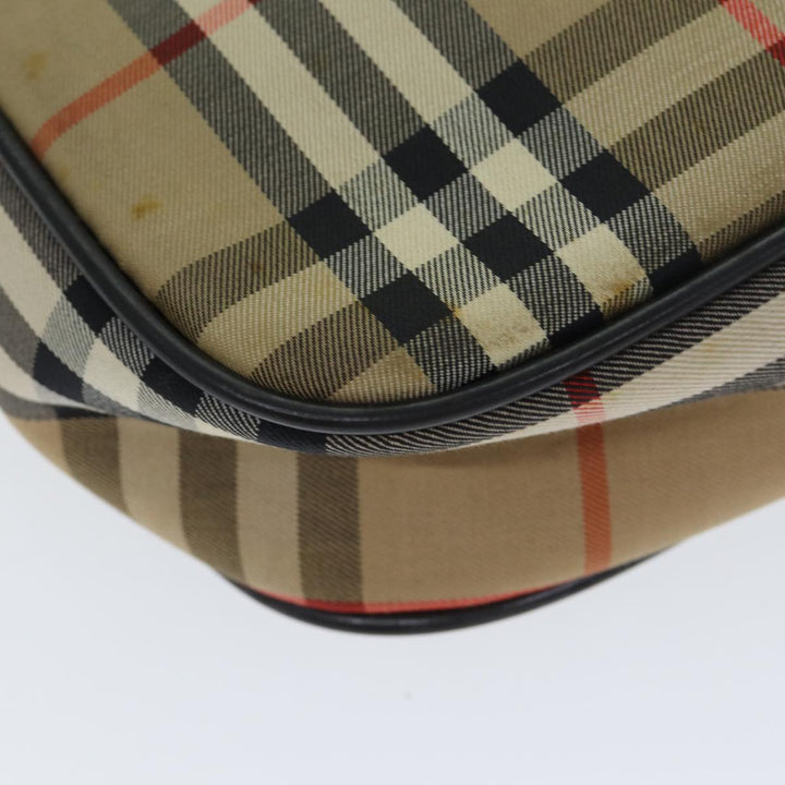 BurberrySs Nova Check Shoulder Bag Canvas Beige Auth ep4667
