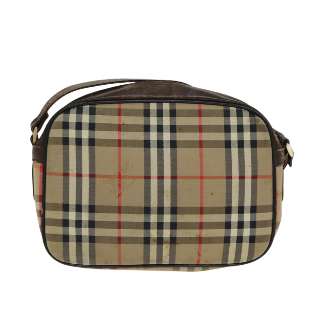 BurberrySs Nova Check Shoulder Bag Canvas Beige Auth ep4667