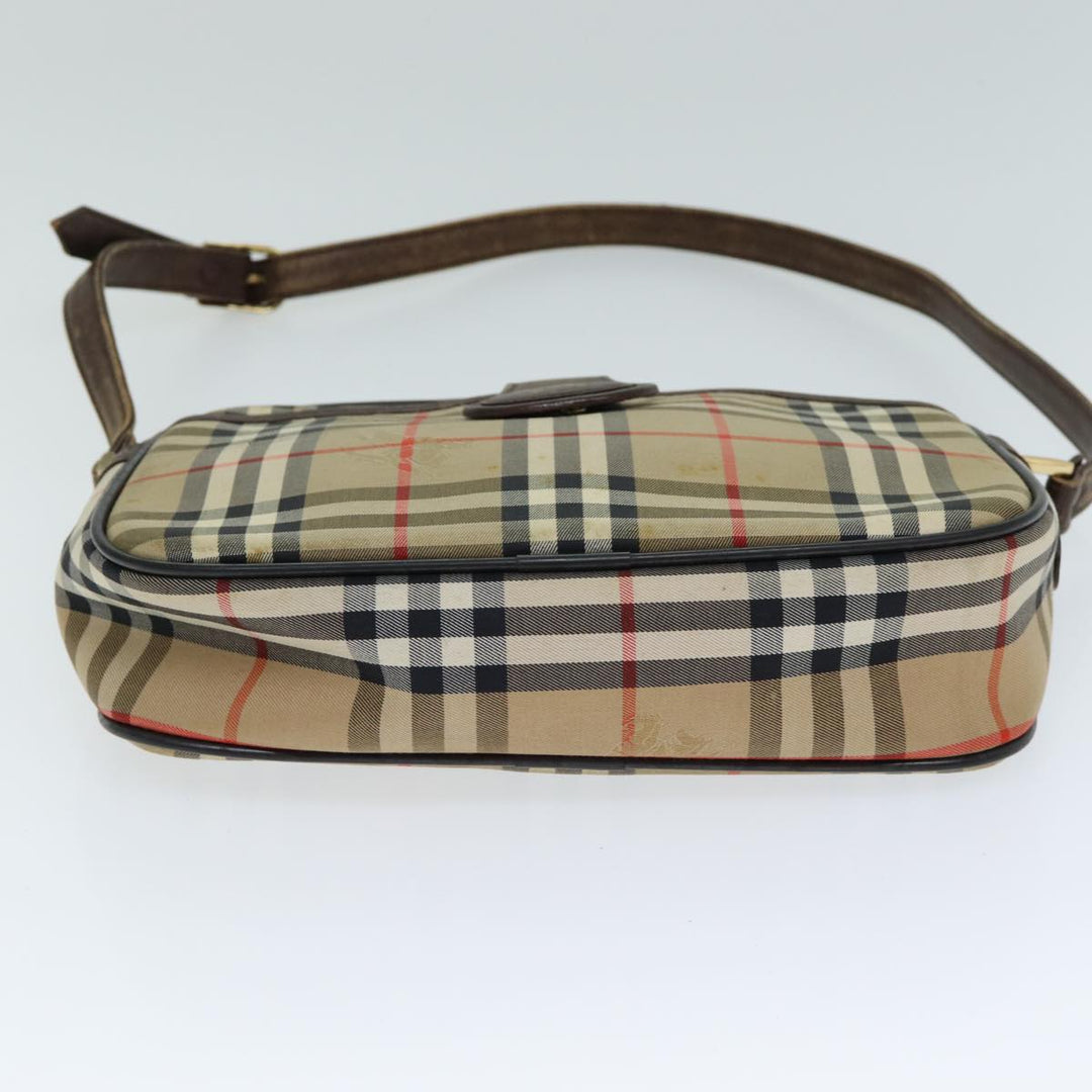 BurberrySs Nova Check Shoulder Bag Canvas Beige Auth ep4667