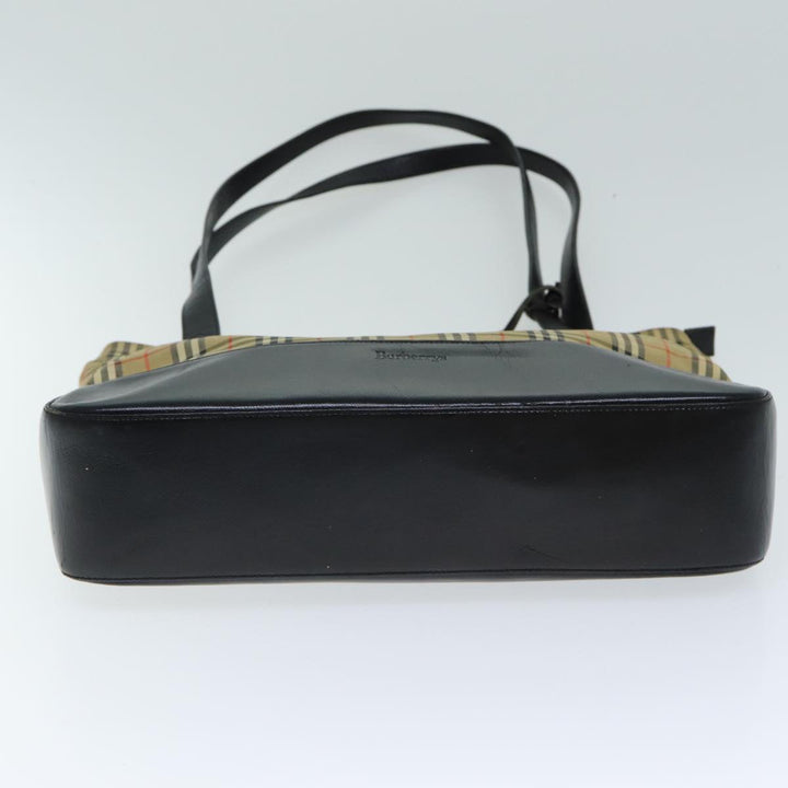 BurberrySs Nova Check Tote Bag Canvas Beige Auth ep4691