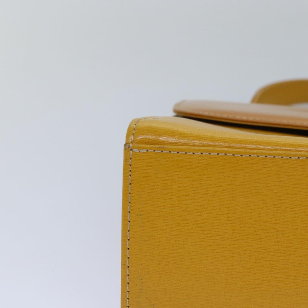 BurberrySs Hand Bag Leather Yellow Auth ep4711