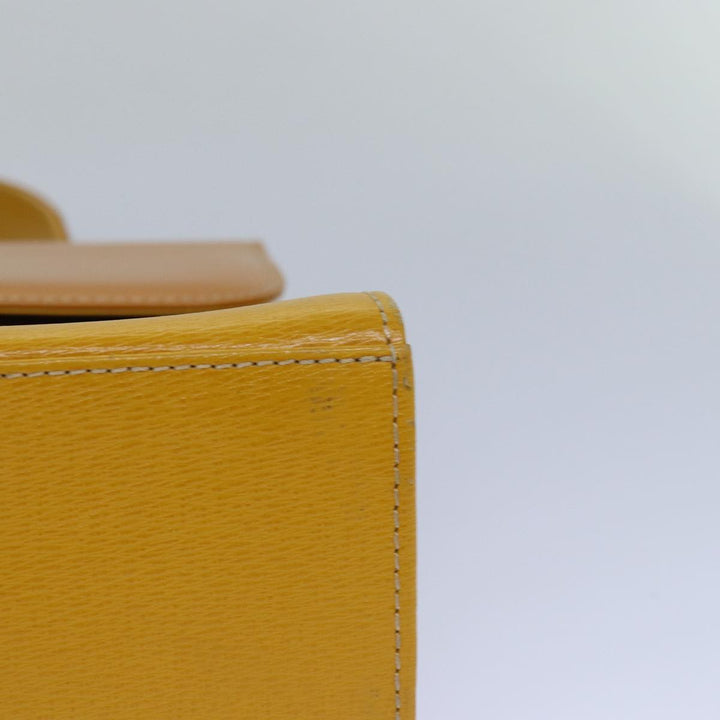 BurberrySs Hand Bag Leather Yellow Auth ep4711