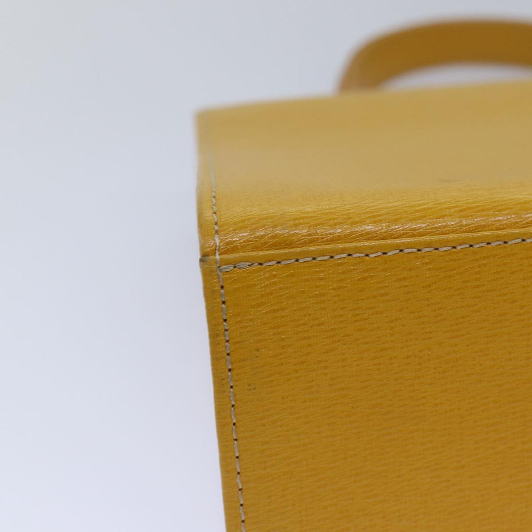 BurberrySs Hand Bag Leather Yellow Auth ep4711