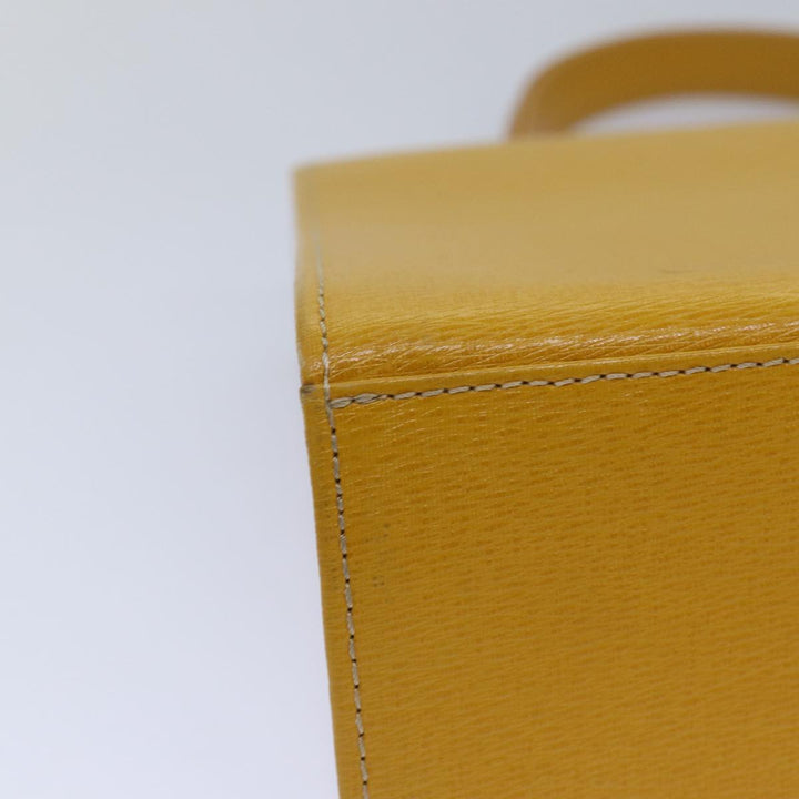 BurberrySs Hand Bag Leather Yellow Auth ep4711