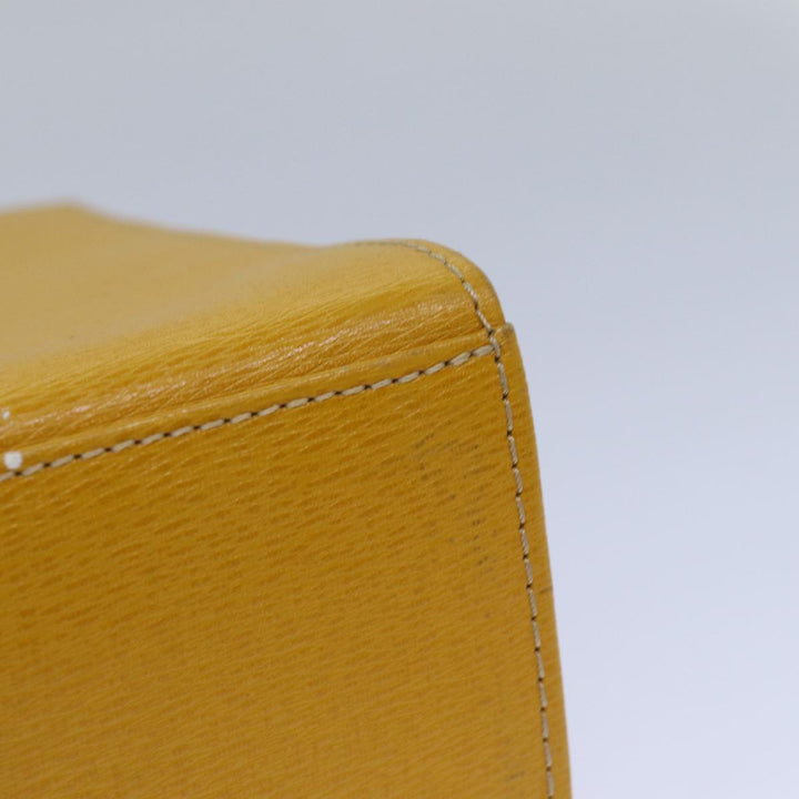 BurberrySs Hand Bag Leather Yellow Auth ep4711