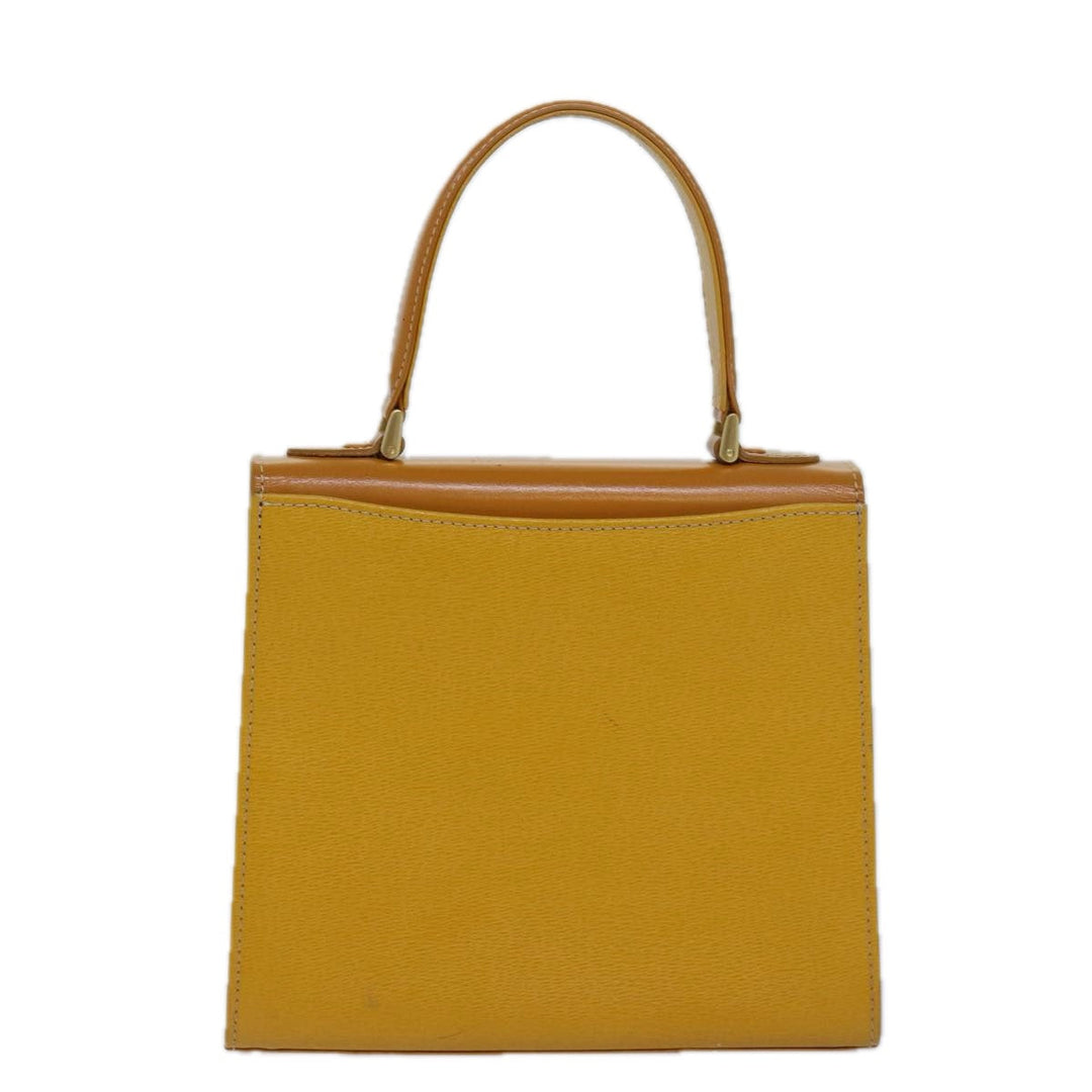 BurberrySs Hand Bag Leather Yellow Auth ep4711