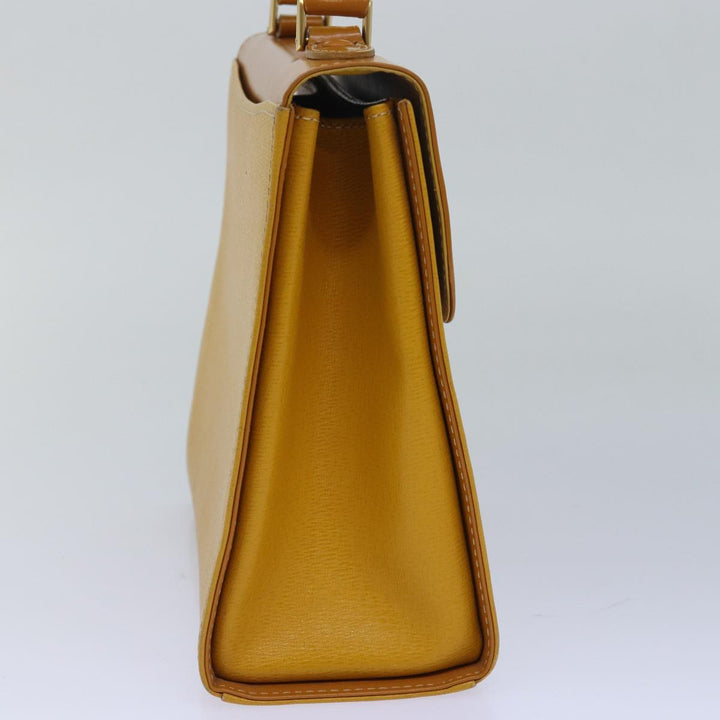 BurberrySs Hand Bag Leather Yellow Auth ep4711