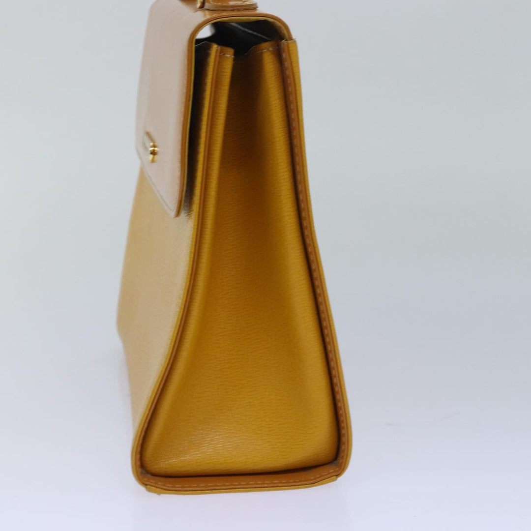 BurberrySs Hand Bag Leather Yellow Auth ep4711