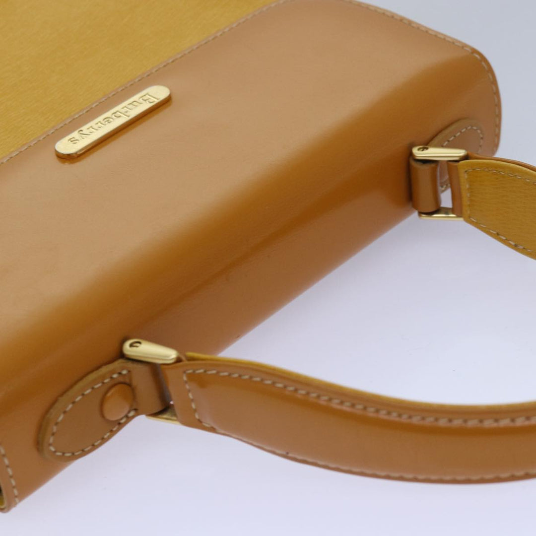 BurberrySs Hand Bag Leather Yellow Auth ep4711