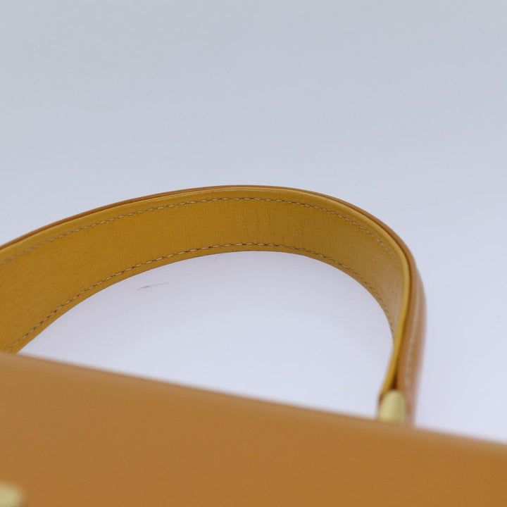 BurberrySs Hand Bag Leather Yellow Auth ep4711