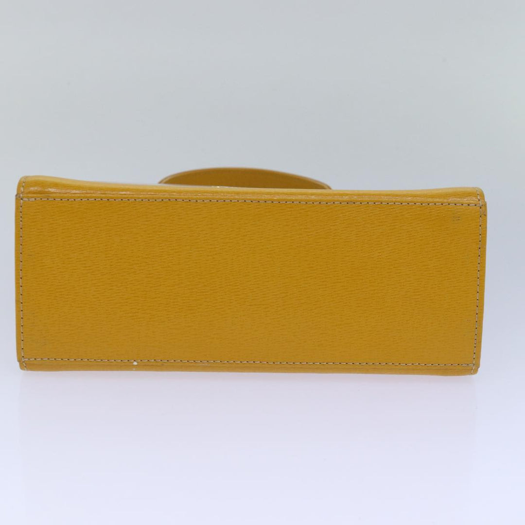 BurberrySs Hand Bag Leather Yellow Auth ep4711