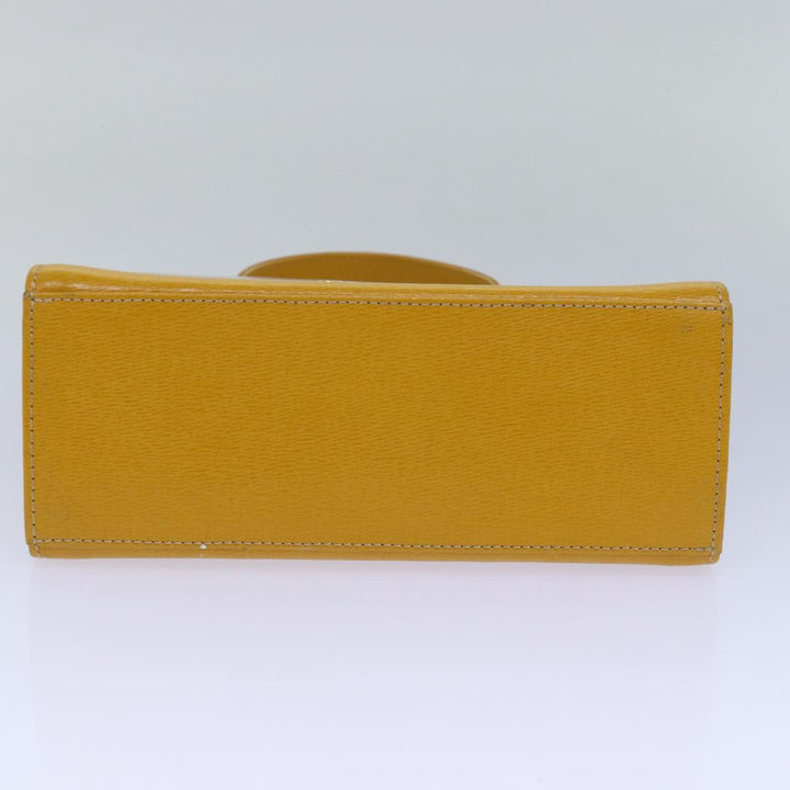 BurberrySs Hand Bag Leather Yellow Auth ep4711