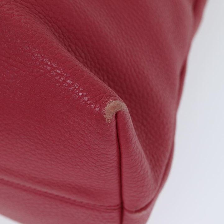 Burberry Hand Bag Leather Pink Auth ep4719
