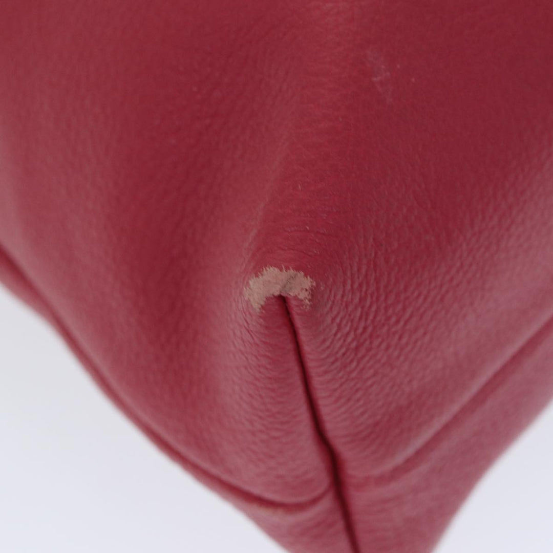 Burberry Hand Bag Leather Pink Auth ep4719