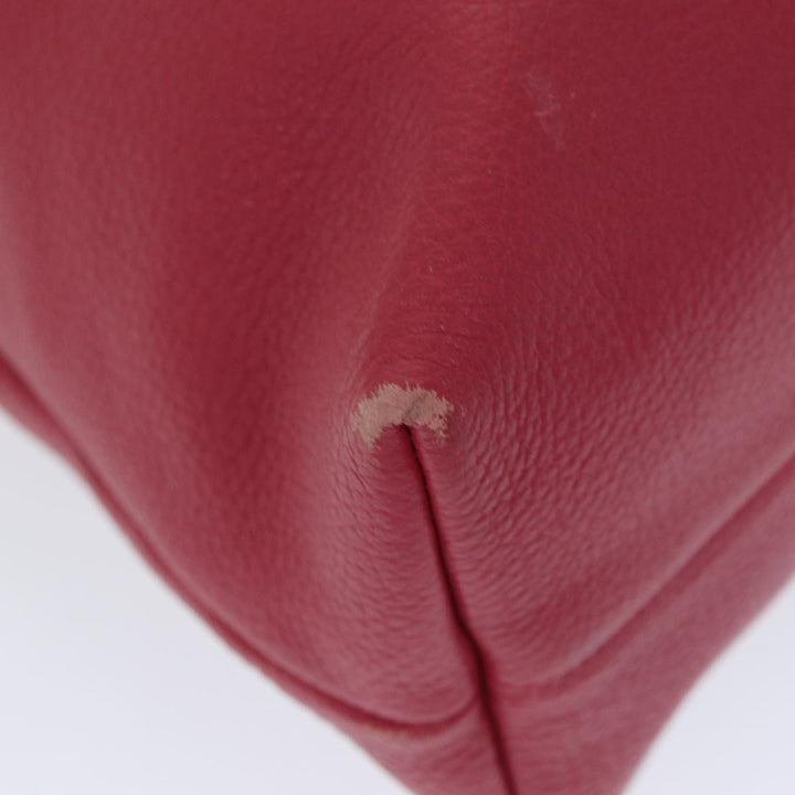 Burberry Hand Bag Leather Pink Auth ep4719